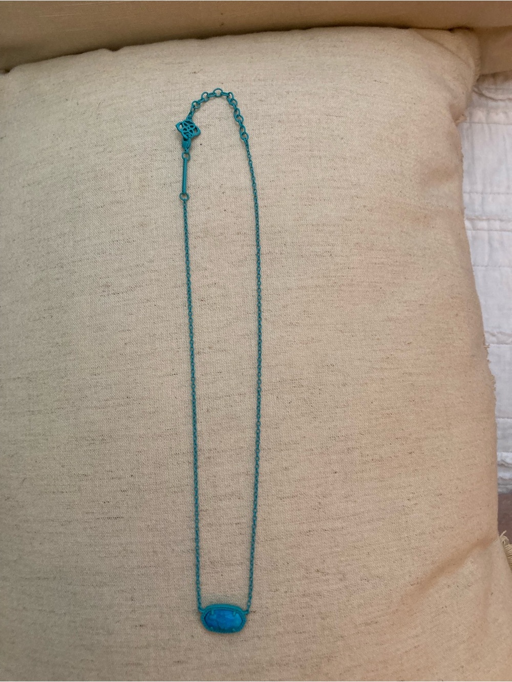 Kendra Scott Turquoise Blue Elle Pendant Necklace